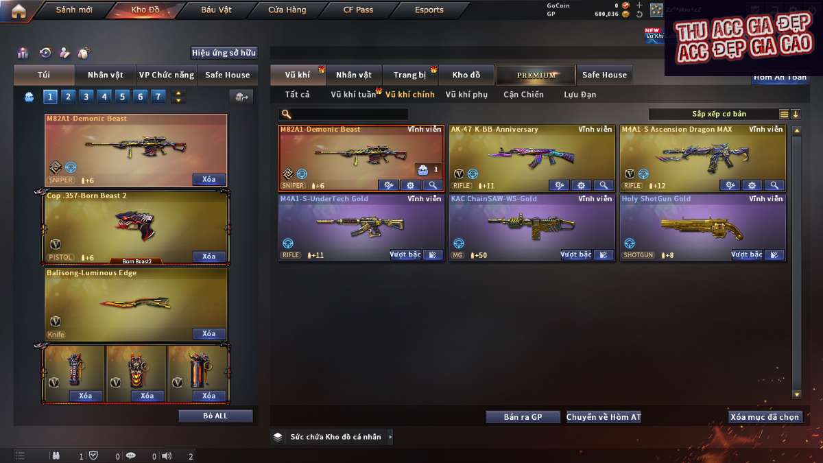 shop acc cf uy tin gia re